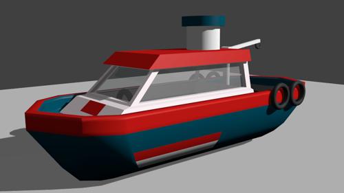 low poly ship  preview image